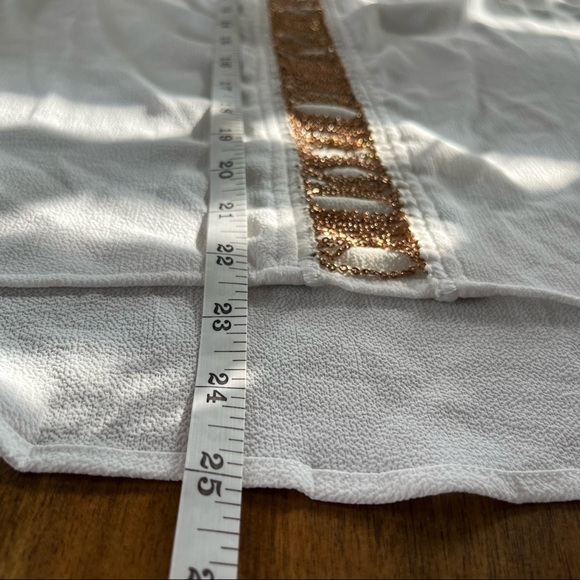 Thalia Sodi Sleeveless Top Medium Gold Chains Down Front Tank - Picture 9 of 9